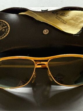 Vintage Ray-Ban Gold Metal Sunglasses